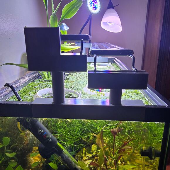Aquarium Hydroponic Light Risers Staggered Teared Extended Dual Tab Rimmed Tanks - Picture 5 of 16